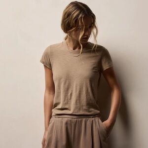 James Perse Light Brown Short Sleeve Tee
